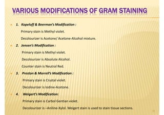 5. Staining techniques (Microbiology) | PDF