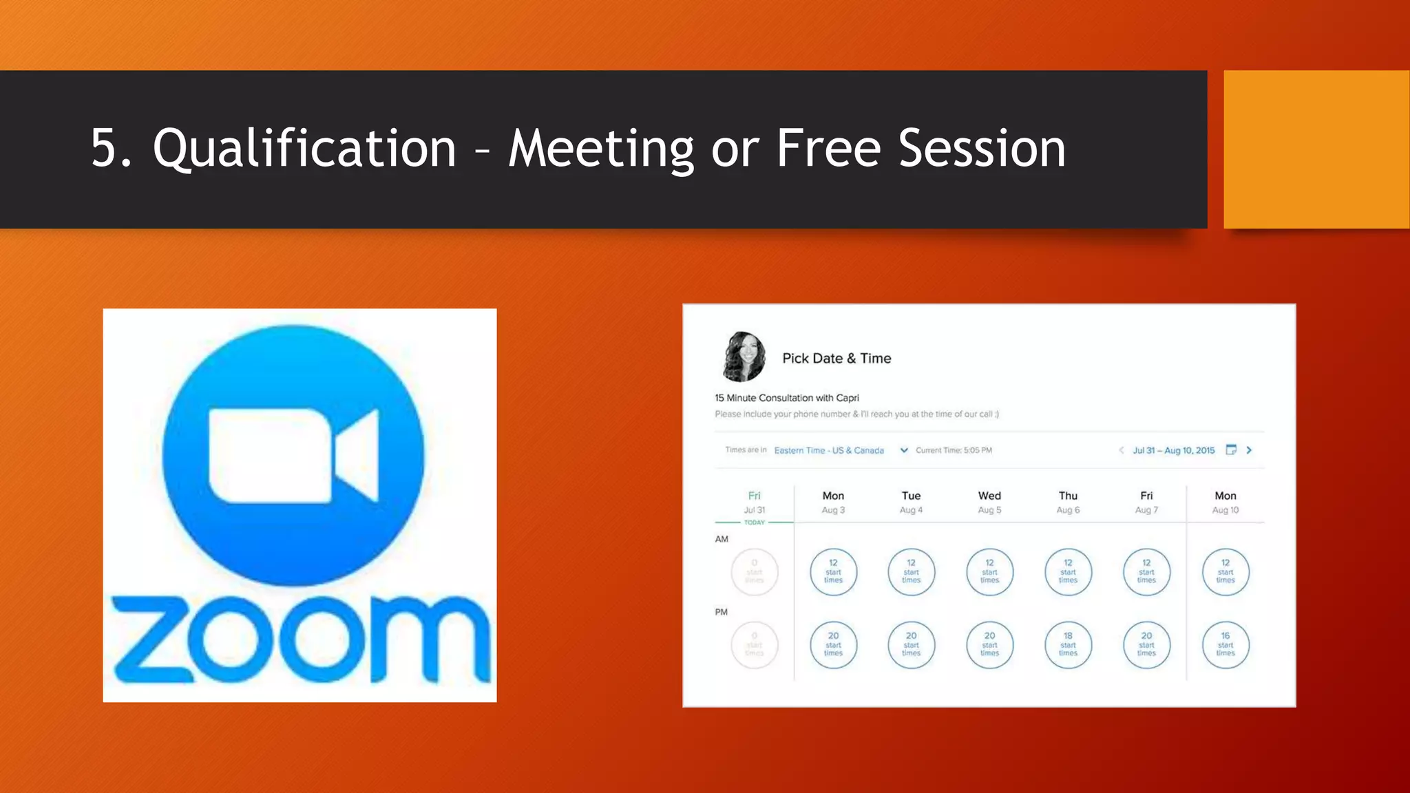 5. Qualification – Meeting or Free Session
 