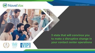 www.novelvox.com
5 stats that will convince you
to make a disruptive change in
your contact center operations
 