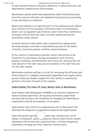 5 Step Maintenance Systems Auditing - CMMS Success.pdf