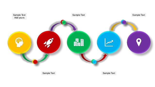 5 step process flow diagram ppt template