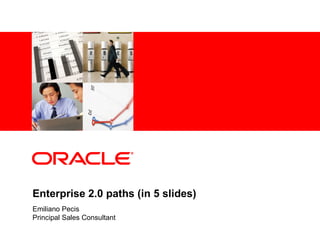 Enterprise 2.0 paths (in 5 slides) Emiliano Pecis Principal Sales Consultant 