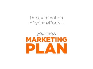 the culmination
of your efforts...
your new

MARKETING

PLAN

 