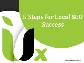 5 Steps for Local SEO
Success
 