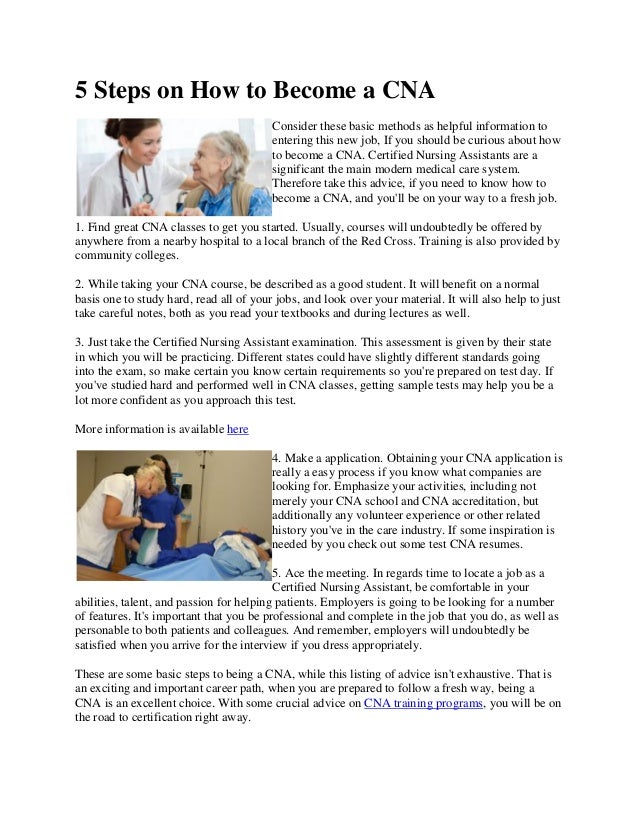 5 Steps On How To Become A Cna