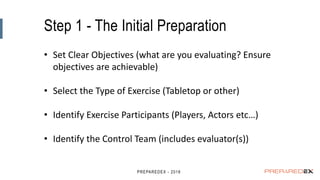 Tabletop Exercise Summary 5 steps to Creating and Delivering Tabletop Exercises | PPTX