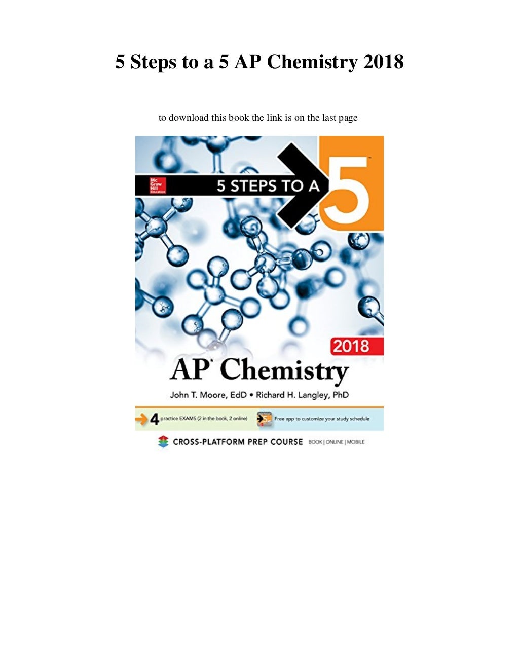 [DOWNLOAD] 5 Steps to a 5 AP Chemistry 2018
