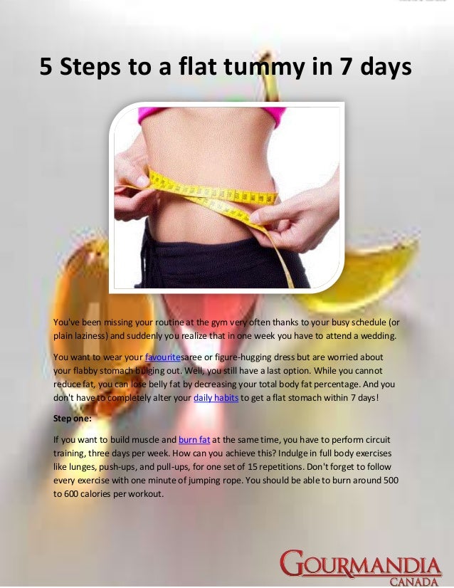 flat tummy in 5 days