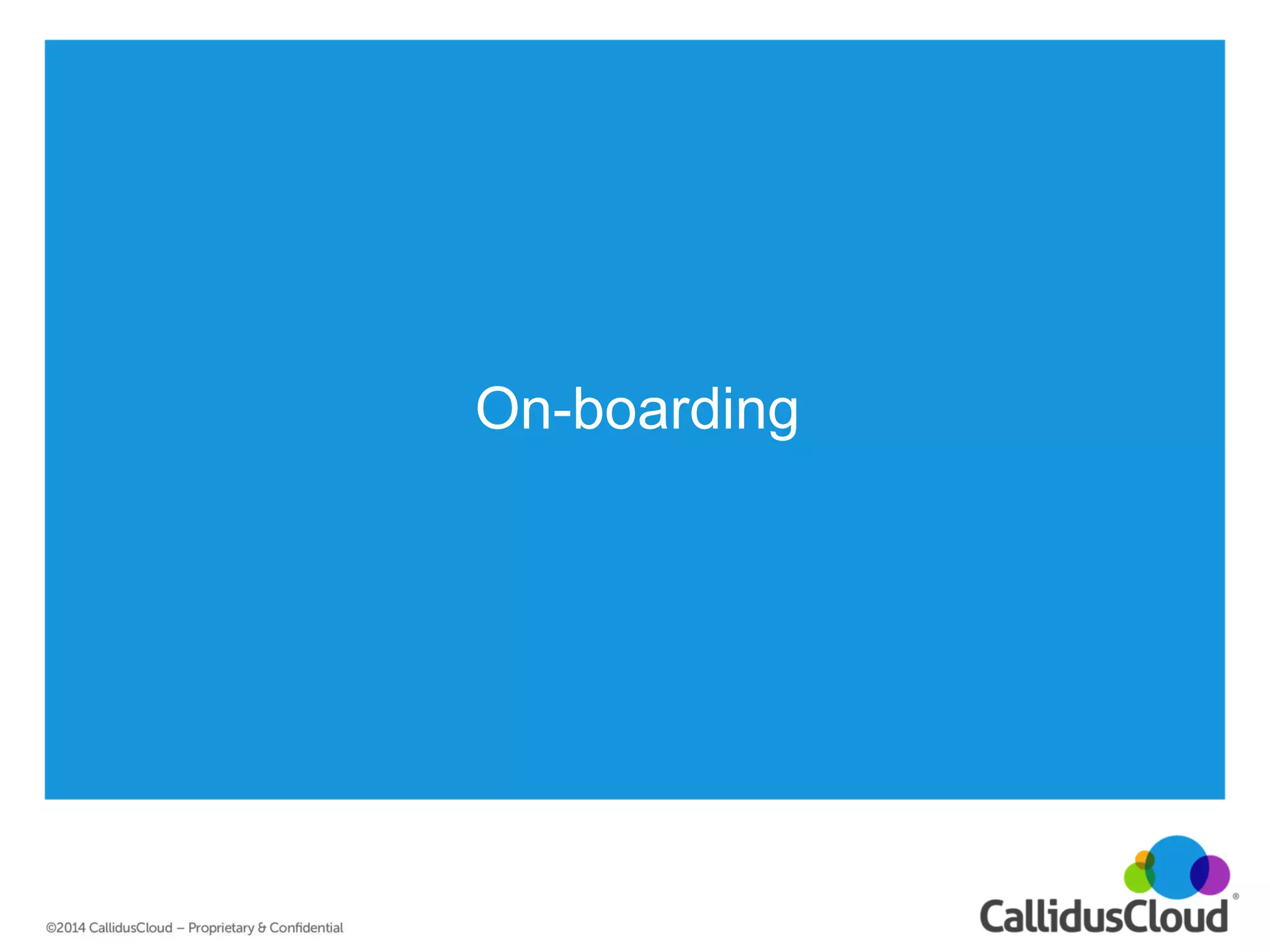 On-boarding  