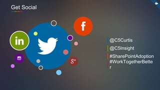 Get Social
@C5Curtis
@C5Insight
#SharePointAdoption
#WorkTogetherBette
r
 