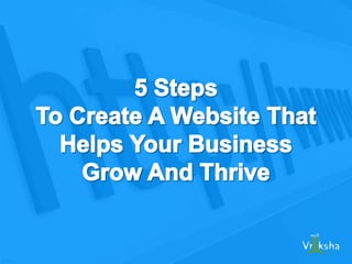 5 steps to create a website that helps your business grow and thrive