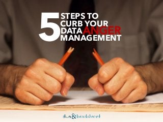 5
STEPS TO
CURB YOUR
DATAANGER
MANAGEMENT
 