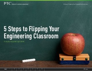 PTC.comPage:	 1	2	3	4	5	6	7	8
5 Steps to Flipping Your
Engineering Classroom
A step-by-step guide to get started
5 Steps to Flipping Your Engineering Classroom
 