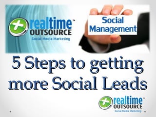 5 Steps to getting5 Steps to getting
more Social Leadsmore Social Leads
 