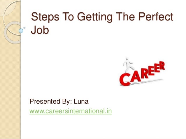 steps to getting a job