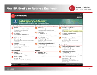 Use ER Studio to Reverse Engineer




19/11/2009                          7
 