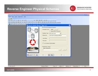 Reverse Engineer Physical Schemas




19/11/2009                          8
 