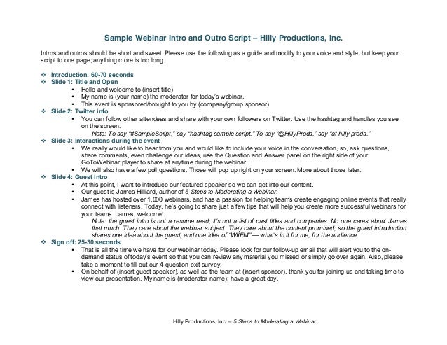 45+ Best Sample Script For Virtual Seminar