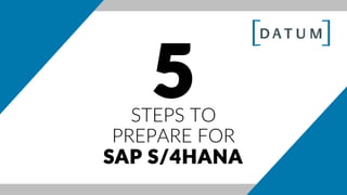 Confidential and Proprietary. All rights reserved Copyright© 2016. DATUM LLC
STEPS TO
PREPARE FOR
SAP S/4HANA
5
 