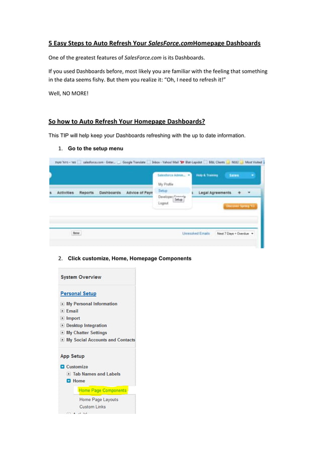 5 Steps to Auto Refresh Dashboard Data Using