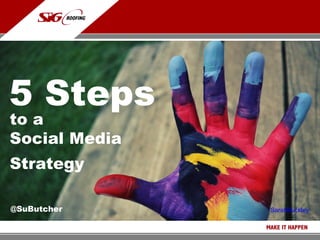 5 Steps
to a
Social Media
Strategy
@SuButcher SarahBuckley
 