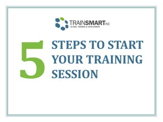 STEPS TO START
YOUR TRAINING
SESSION
 