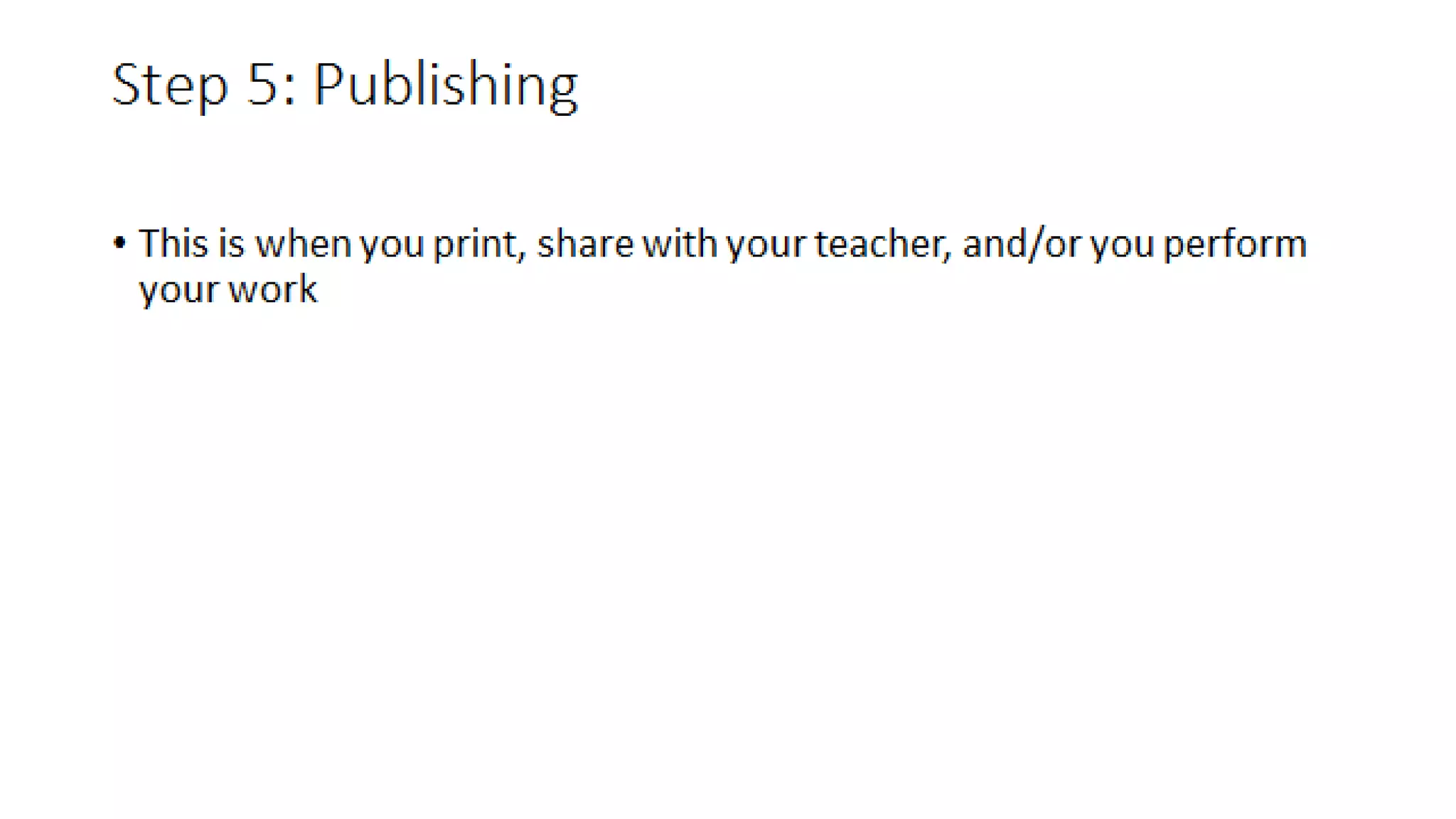 5 steps to the writing process