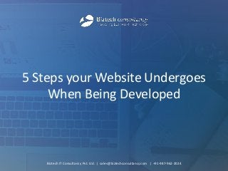 5 Steps your Website Undergoes When Being Developed 
Biztech IT Consultancy Pvt. Ltd. | sales@biztechconsultancy.com | +91-987-962-2024  