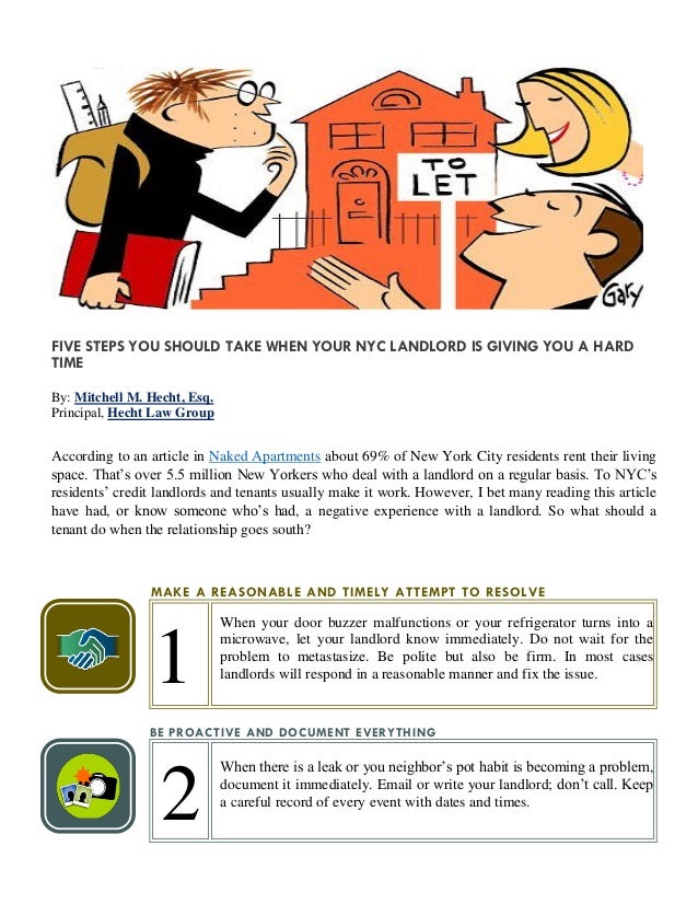 Tenant Guide 5 steps you should take when your NYC landlord is giving
