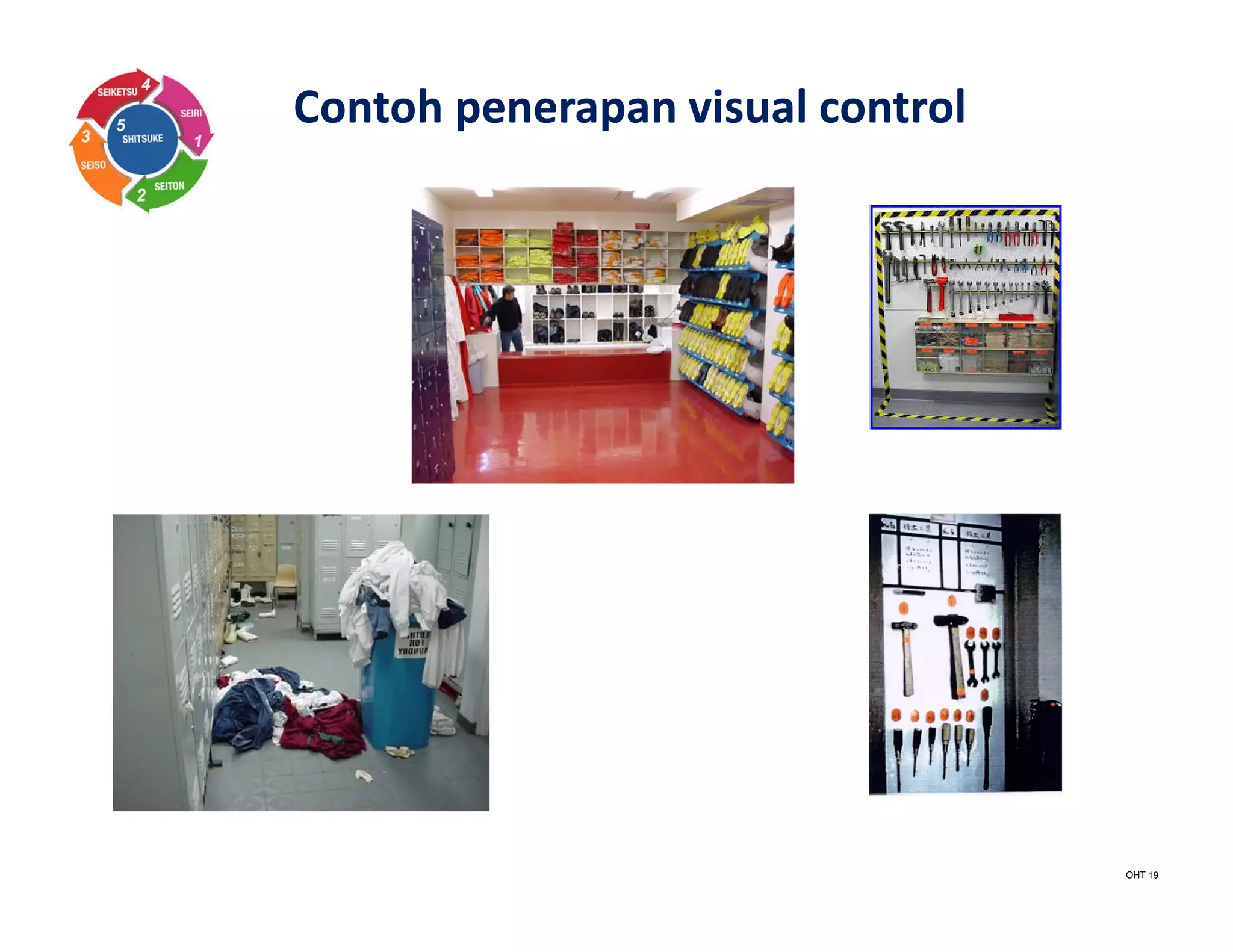 Contoh penerapan visual control
OHT 19
 