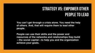 5 Strategies for Leading During a Crisis (or any change)