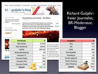 Richard Gutjahr:
freier Journalist,
 BR-Moderator,
     Blogger
 