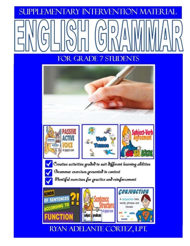 Supplementary Intervention Material In English Grammar 7 By Ryan A C