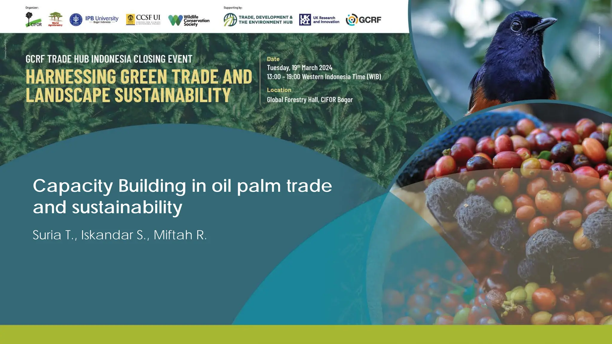 thumbnail of  Capacity Building in oil palm trade and sustainability