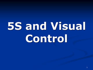 1
5S and Visual
Control
 