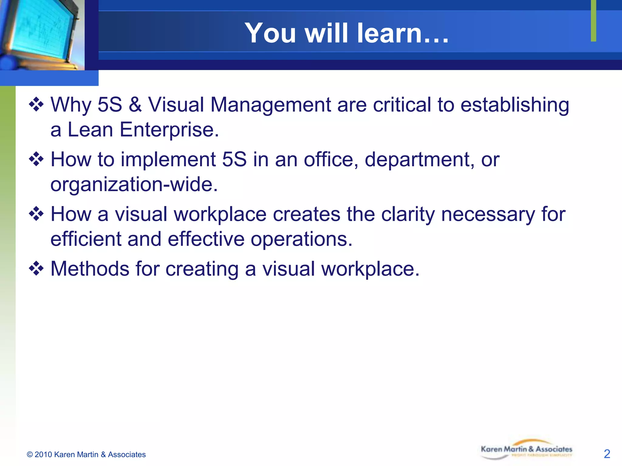 5S & Visual Management in Office & Service Environments | PDF