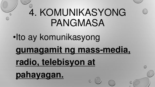 Aralin 2 Tungo Sa Mabisang Komunikasyon Uri Ng Komunikasyon