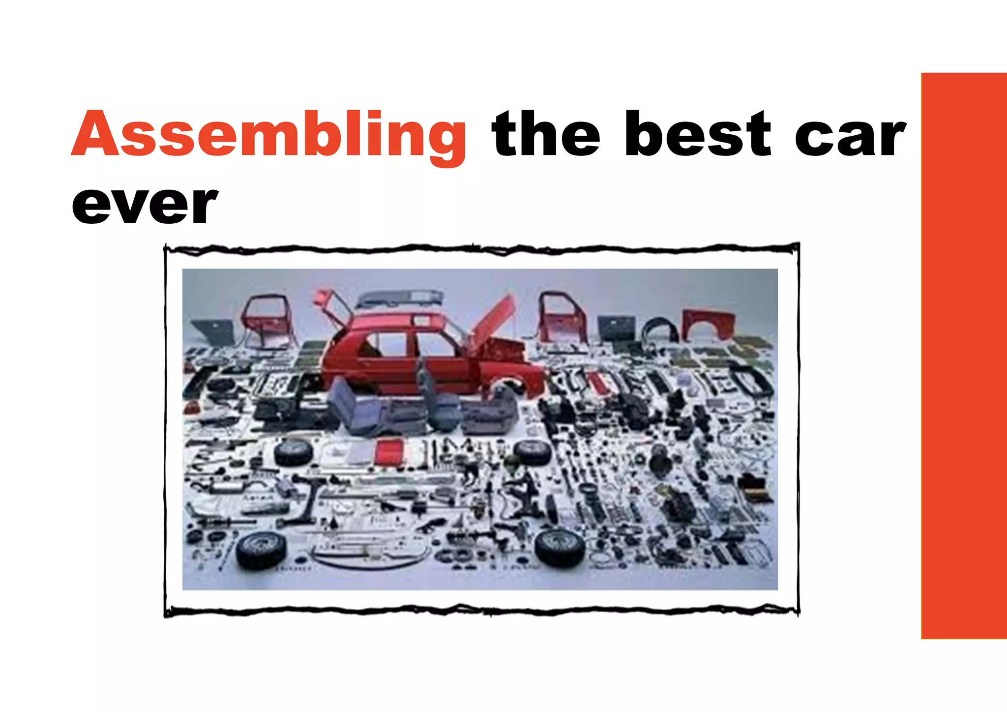 Assembling the best car
ever
 