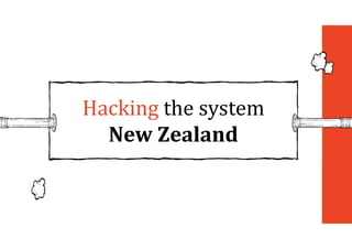 Hacking the system
New	Zealand
 