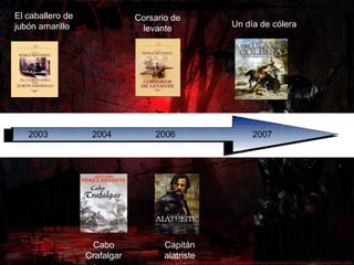 El caballero de jubón amarilloCorsario de levanteUn día de cólera2003200420072006Cabo CrafalgarCapitán alatriste