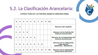 5.2. La Clasificación Arancelaria: 
 