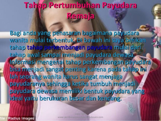 5 tahap pertumbuhan payudara remaja