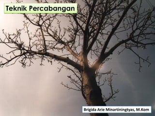 Teknik Percabangan
Brigida Arie Minartiningtyas, M.Kom
 