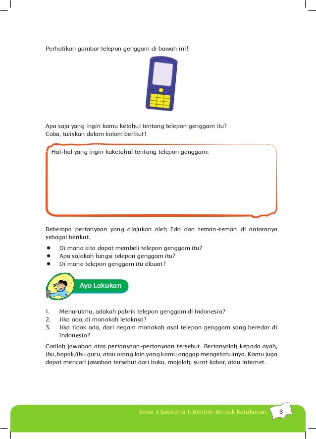 Buku Siswa Kls 5 Tema 3