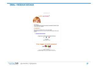 EMAIL > RESEAUX SOCIAUX

@contactlab_fr @digitalzia

37

 