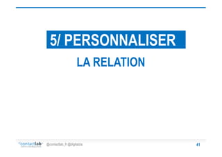 5/ PERSONNALISER
LA RELATION

@contactlab_fr @digitalzia

41

 