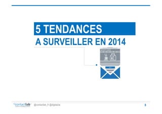 5 TENDANCES
A SURVEILLER EN 2014

@contactlab_fr @digitalzia

8

 
