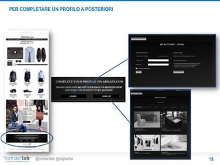 PER COMPLETARE UN PROFILO A POSTERIORI

@contactlab @digitalzia

18

 