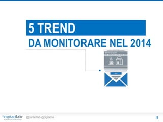 5 TREND
DA MONITORARE NEL 2014

@contactlab @digitalzia

8

 