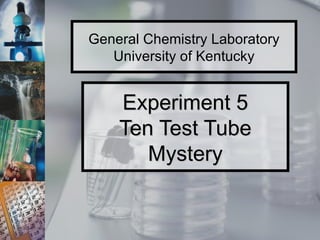 Experiment 5 Ten Test Tube Mystery 